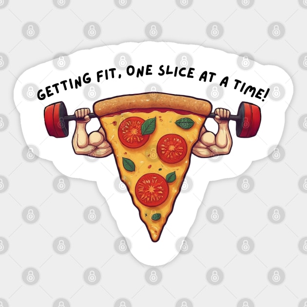 Slice & Sweat: Getting Fit, One Slice at a Time Sticker by JollyCoco